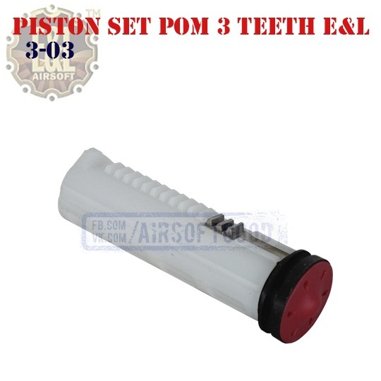 Silent Piston Set POM 3 Teeth E&L (3-03)
