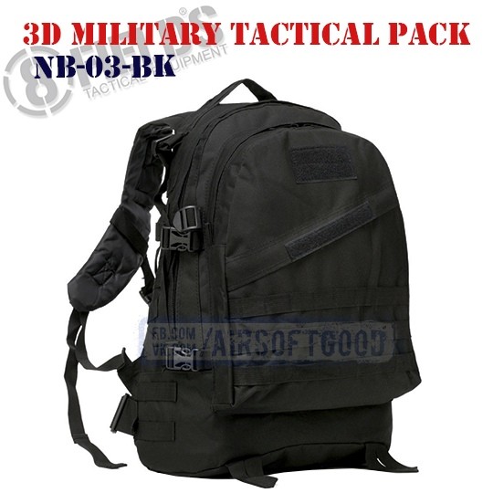 3D Military Tactical BackPack Black 8FIELDS (NB-03-BK)