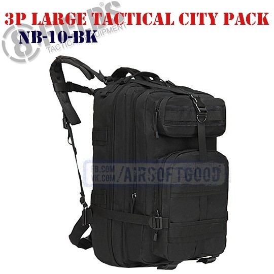 3P Large Tactical City BackPack Black 8FIELDS (NB-10-BK)
