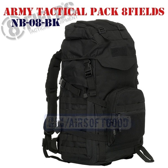 Army Tactical BackPack Black 8FIELDS (NB-08-BK)