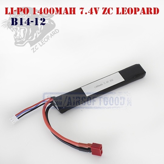 Battery Li-Po 1400mAh 7.4V ZC Leopard (B14-12)