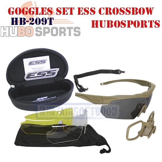 Goggles Set ESS Crossbow TAN HUBOSPORTS (HB-209T)