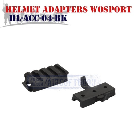 Helmet Adapters Picatinny & Wing-Loc Black WoSporT (HL-ACC-04-BK)