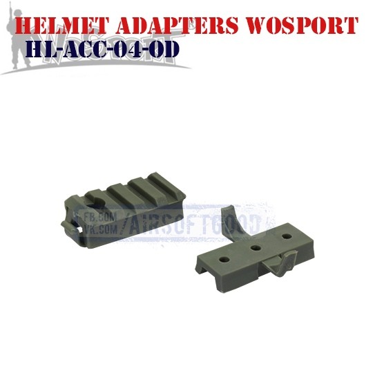 Helmet Adapters Picatinny & Wing-Loc Olive WoSporT (HL-ACC-04-OD)