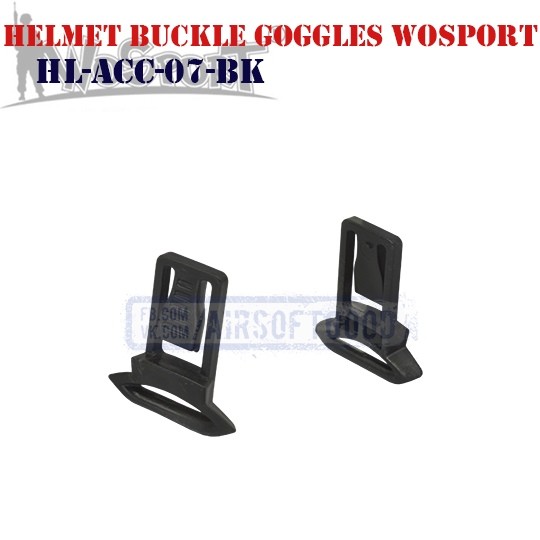 Helmet Buckle Goggles Black WoSporT (HL-ACC-07-BK)
