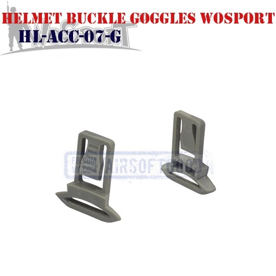 Helmet Buckle Goggles Grey WoSporT (HL-ACC-07-G)