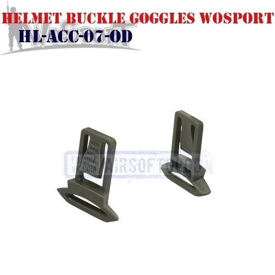 Helmet Buckle Goggles Olive WoSporT (HL-ACC-07-OD)