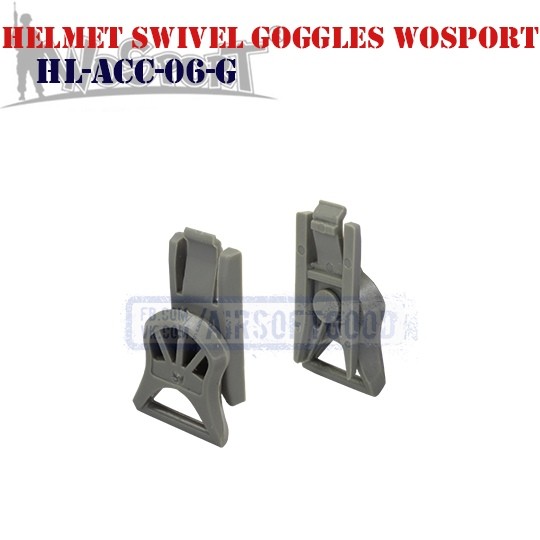 Helmet Swivel Goggles Grey WoSporT (HL-ACC-06-G)