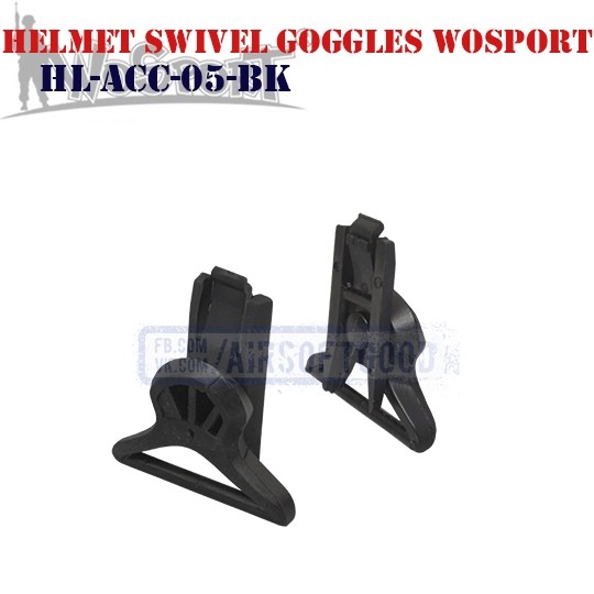 Helmet Swivel Goggles Large Black WoSporT (HL-ACC-05-BK)