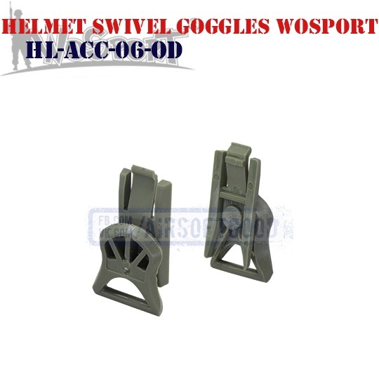 Helmet Swivel Goggles Olive WoSporT (HL-ACC-06-OD)