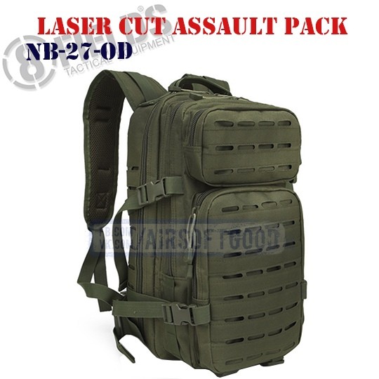 Laser Cut Assault BackPack OD 8FIELDS (NB-27-OD)