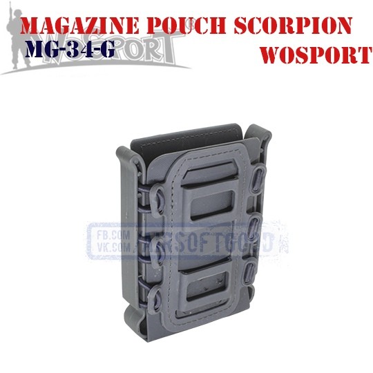 Magazine Pouch Rifle Soft Shell Scorpion Crey WoSporT (MG-34-G)