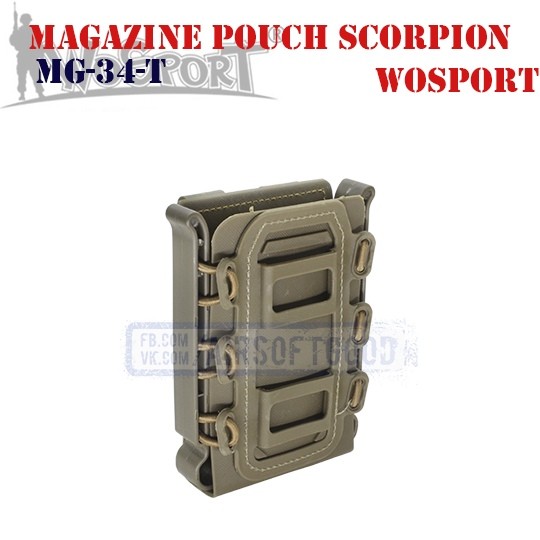 Magazine Pouch Rifle Soft Shell Scorpion TAN WoSporT (MG-34-T)