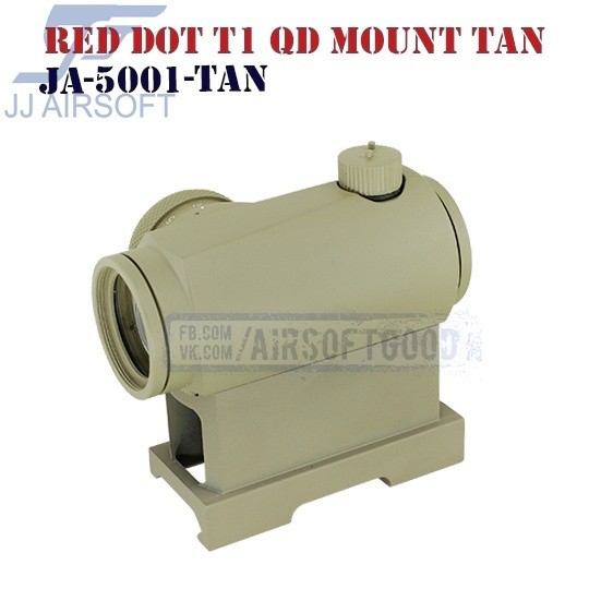 Red Dot T1 QD Mount TAN JJ Airsoft (JA-5001-TAN)