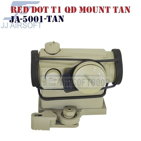 Red Dot T1 QD Mount TAN JJ Airsoft (JA-5001-TAN)