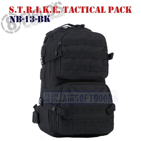 S.T.R.I.K.E. Tactical BackPack Black 8FIELDS (NB-13-BK)