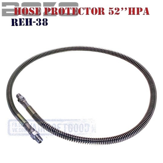 Straight Hose Stainless Steel Spring Protector 52" HPA BOZO Шланг ВВД