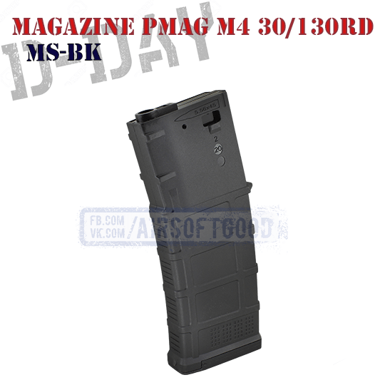 Magazine PMAG GEN3 M4 30/130rd D-DAY MS-BK