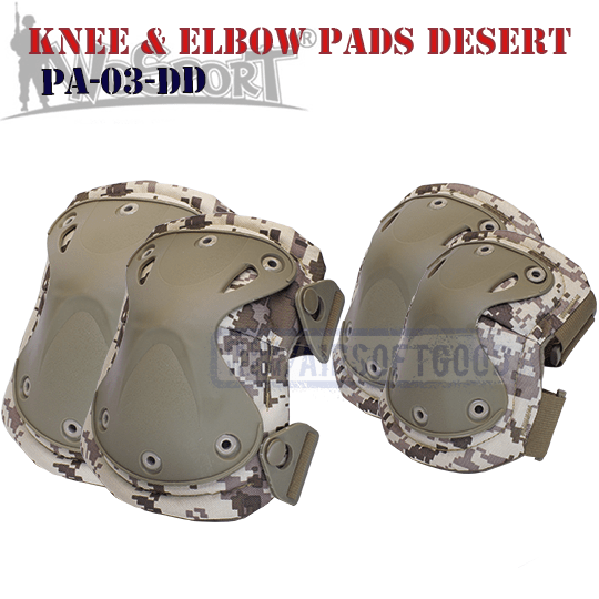 Knee & Elbow XTAK Pads Set Digital Desert WoSporT USArmy PA-03