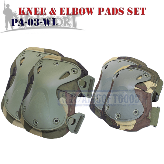 Knee & Elbow XTAK Pads Set Woodland WoSporT Наколенники вудланд PA-03-WL