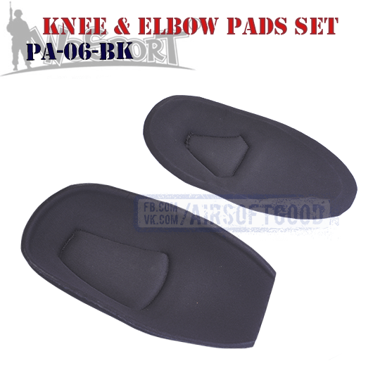 Knee & Elbow COMBAT G2 Pads Set Black WoSporT PA-06-BK