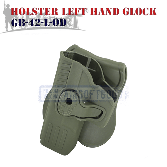 Holster Left Hand Quick Pull GLOCK Olive WoSporT кобура для левши GB-42-L-OD