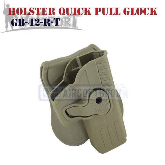 Holster Quick Pull GLOCK TAN WoSporT кобура для тактической стрельбы ТАН GB-42-R-T