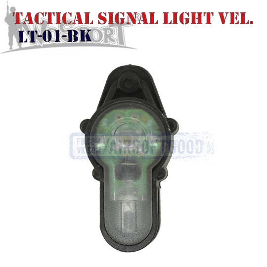 Tactical Signal Light Red Velcro Black WoSporT LT-01-BK