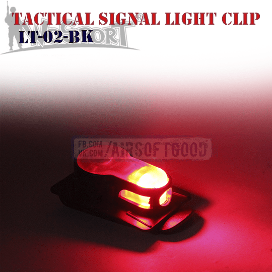 Tactical Signal Light Red Clip Black WoSporT (LT-02-BK)