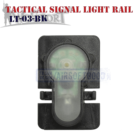 Tactical Signal Light Red Helmet Rail Black WoSporT LT-03-BK