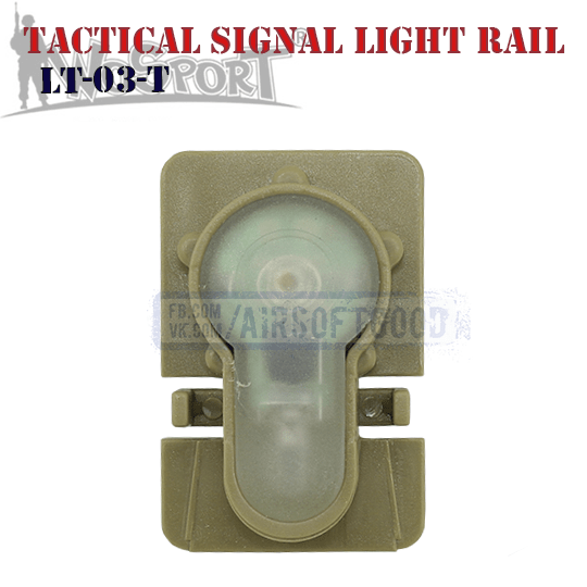 Tactical Signal Light Red Helmet Rail TAN WoSporT LT-03-T