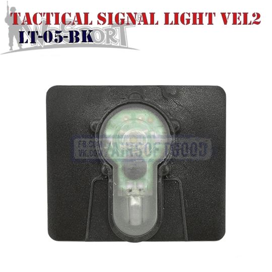 Tactical Signal Light Red Velcro 2 Black WoSporT LT-05-BK
