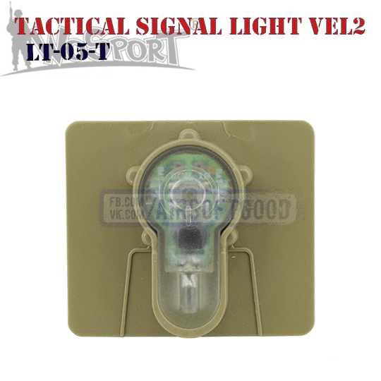 Tactical Signal Light Red Velcro 2 TAN WoSporT LT-05-T