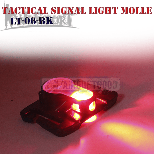 Tactical Signal Light Red MOLLE Black WoSporT (LT-06-BK) Фонари тактические сигнальные мертвячки