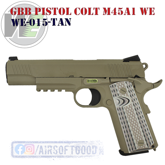 Gas Blowback TAN WE M45A1 пистолет аирсофт airsoft